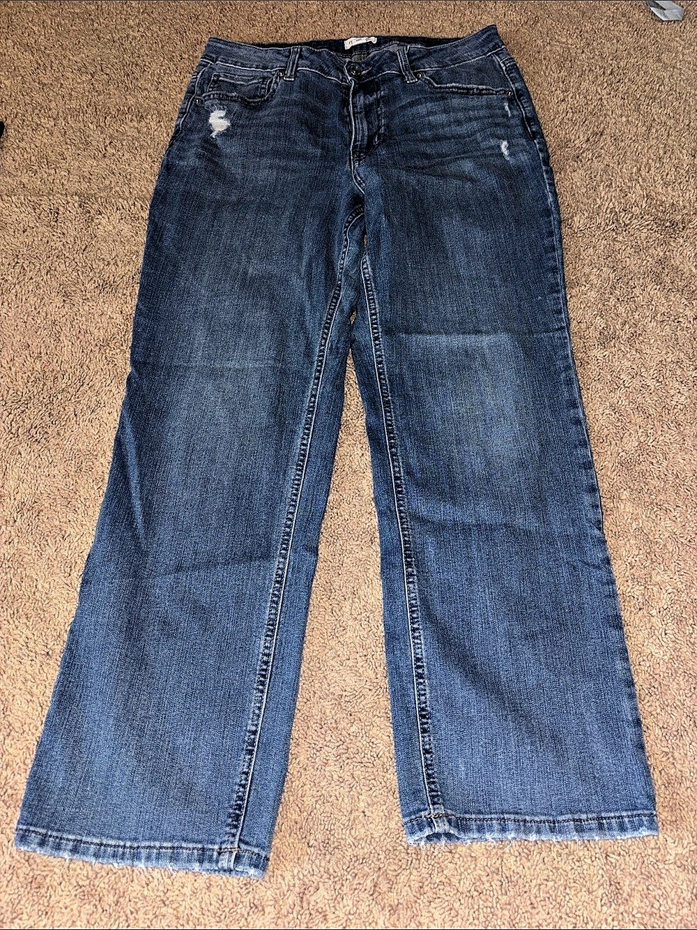 M Jeans Short Boot Cut Jeans in Blue Waist 14
